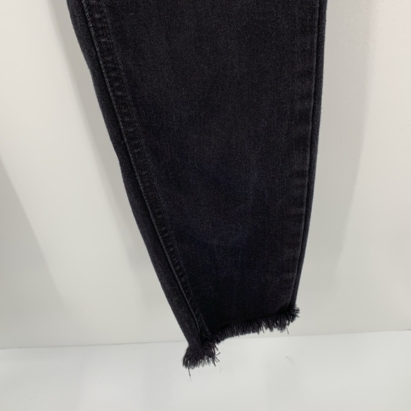 Just black ankle skinny jeans raw frayed hem ankle cropped women stretch 26 - Picture 4 of 6